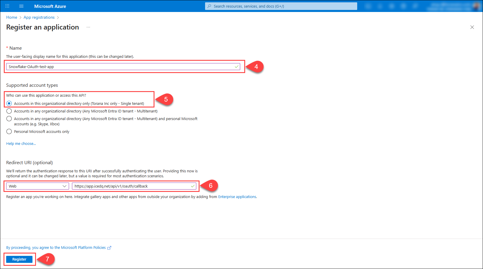 Registration Config