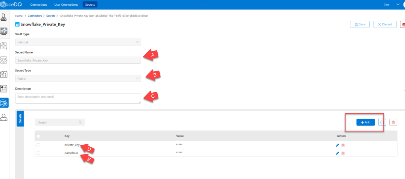 snowflake secret private key snowflake connection